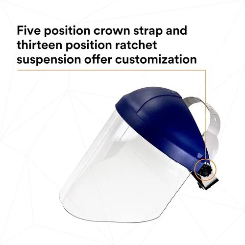 Vista 11 de 3M H8A Combinación de Arnés de Cabeza con Trinquete y Visera Protector Facial Transparente, Sistema Completo de Seguridad de Arnés de Cabeza