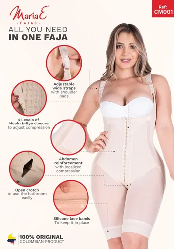 Vista 4 de MariaE Fajas Colombianas - Faja moldeadora de glúteos para mujer, con control de abdomen
