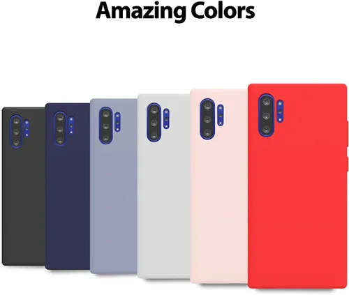 Vista 7 de GOOSPERY Funda de silicona líquida para Galaxy Note 10 Plus (2019) Silky-Soft Touch Full Body Protection Funda a prueba de golpes con forro
