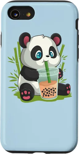 Vista 18 de Kawaii Cute Anime Panda Otaku Japanese Bubble Boba Case for iPhone 17