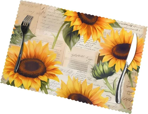 Vista 9 de Juego de 6 manteles individuales románticos de la Torre Eiffel para el día de San Valentín, lavables, para cocina, comedor, decoración del hogar, 12
