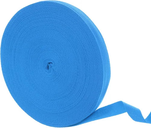 Vista 92 de uxcell Cinta de sarga de algodón de 50 yardas, cinta de espiga de 3/8 pulgadas para coser ropa, manualidades (azul)