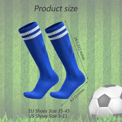 Vista 2 de Ultrafun 6 pares de calcetines de fútbol de compresión de color elástico hasta la rodilla, calcetines atléticos de fútbol para hombres, mujeres