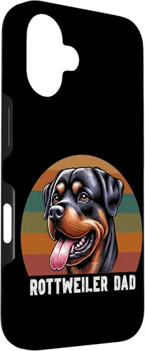 Vista 3 de Rottweiler Dad Rottie Father Dog Parent Father's Day Retro Case for iPhone 16