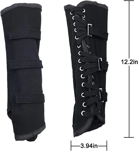 Vista 2 de MJ Michael - Guante sin dedos clásico BAD Jam Punk Armbrace de algodón, vendajes con hebillas, guante negro, Negro