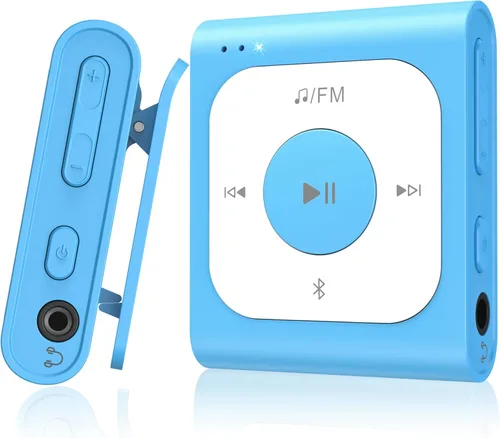 Vista 9 de AGPTEK Reproductor MP3 con clip de 64 GB con Bluetooth, A53PL reproductor de música portátil con radio FM, barajar, no necesita teléfono, para Negro