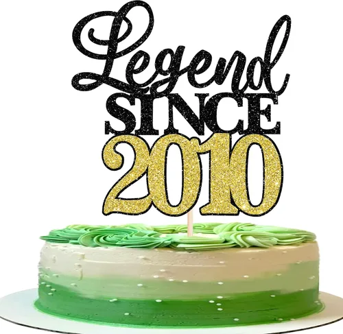Vista 24 de Rsstarxi 1 paquete de decoración de pastel con purpurina de leyenda desde 2012 para decoración de tarta de cumpleaños 13 años para decoración