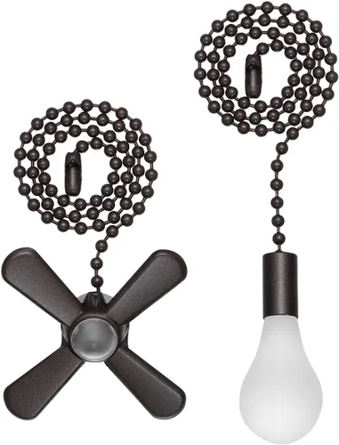Vista 9 de SmoTecQ Extensor de cadena para ventilador de techo con bombilla decorativa de vidrio esmerilado y cable de ventilador, se adapta a todos