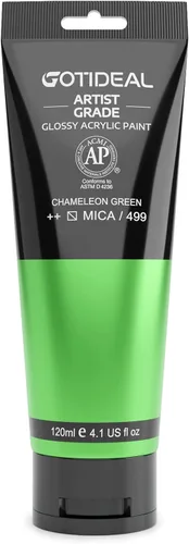 Vista 31 de GOTIDEAL - Pintura acrílica iridiscente, rojo camaleón, de 4.1 oz, no tóxicas, no se decoloran; ricos pigmentos para artistas adultos y niños