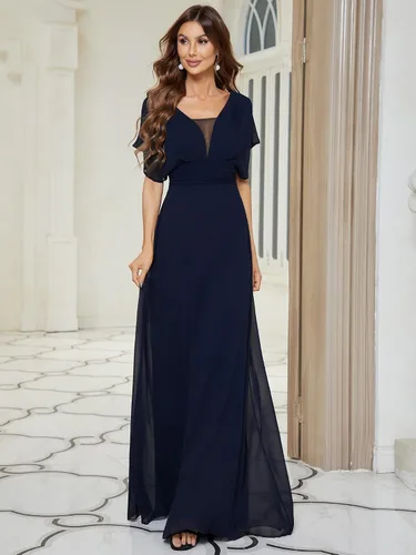 Vista 4 de Ever-Pretty Vestidos de noche formales con cuello en V elegantes para mujer 7851