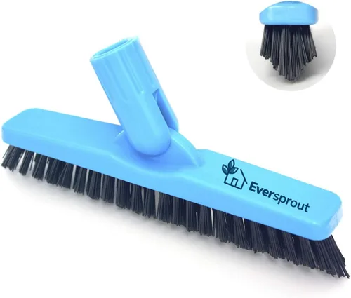 Vista 9 de EVERSPROUT Cepillo de lechada profesional de 1.5 a 3 pies con poste de mango largo Cerdas rígidas en forma de V construidas para esquinas