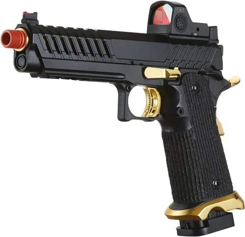 Vista 4 de Lancer Tactical - Knightshade Hi-Capa. Pistola de perdigones de aire comprimido con mira mini punto rojo