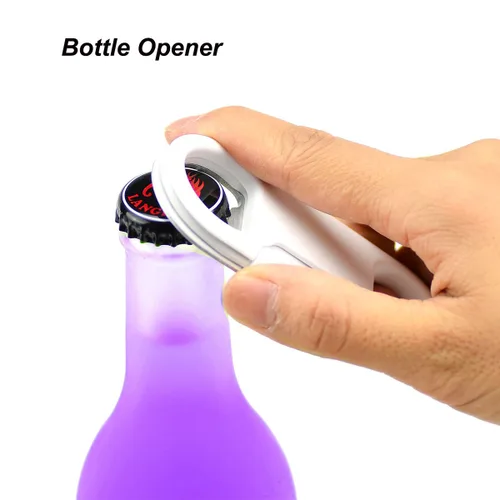 Vista 4 de Cable Lightning para carga de iPhone + llavero + abridor de botellas + mosquetón de aluminio, llavero portátil multifunción con abridor de botellas