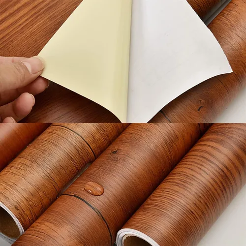 Vista 8 de Papel de contacto de madera autoadhesivo, película de vinilo de madera de 11.8 x 39.37 pulgadas, papel tapiz de madera impermeable y extraíble Grano
