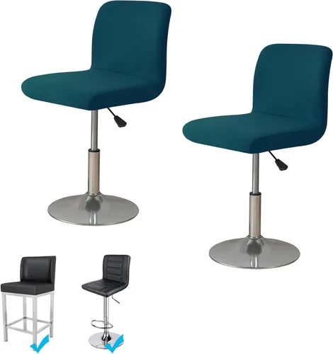 Vista 11 de WOMACO - Funda para taburete de bar con respaldo impreso, para sala de comedor, giratoria, cuadrada, funda para asiento de silla de bar, protector