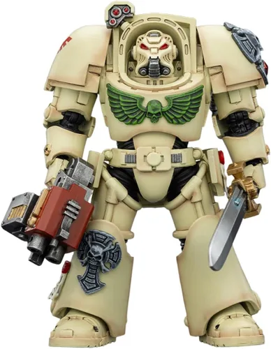 Vista 47 de JOYTOY Black Templars Warhammer 40k 1/18 Figura de acción Black Templars Terminator 1 con espada de poder y bolter de tormenta, regalos