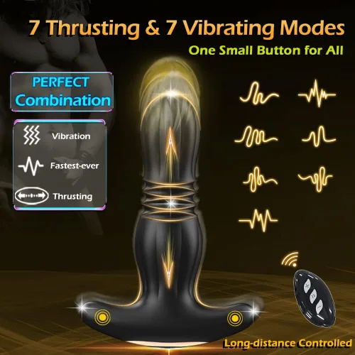 Vista 5 de Vibrador de juguete de enchufe anal vibrador de empuje más rápido de la historia, estimulador de masaje de próstata ZCSOUYA, entrenador