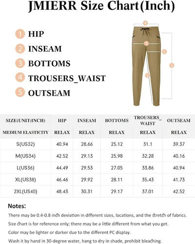 Vista 6 de JMIERR Pantalones deportivos de moda para hombre, pantalones cargo de sarga de algodón casuales con cordón