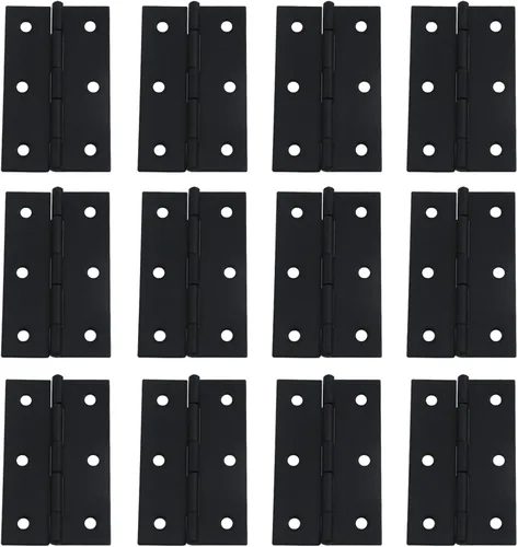 Vista 7 de Antrader Bisagras para Gabinete, Bisagra de Tope Plegable de Metal de 1" x 3/4" para Puerta de Gabinete y Armario, Negro, Paquete de 24