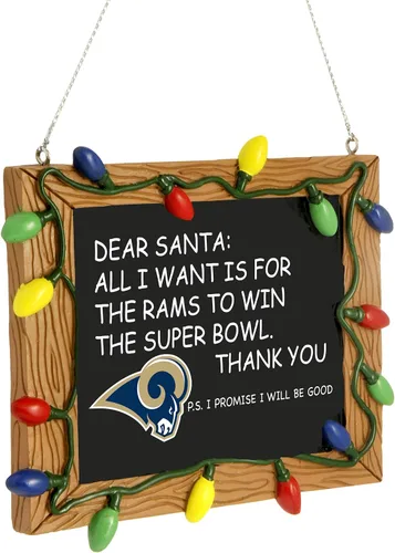 Vista 12 de NFL Resin Holiday Christmas Chalkboard Sign Ornament