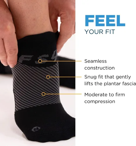 Vista 4 de OrthoSleeve FS4 - Calcetines ortopédicos para fascitis plantar para hombres y mujeres, calcetines de compresión para alivio de la fascitis plantar