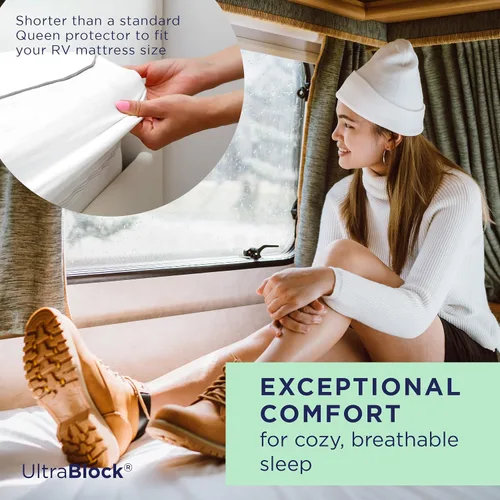 Vista 7 de Protector de colchón impermeable UltraBlock Premium, protector de almohada impermeable, algodón suave con funda de toalla