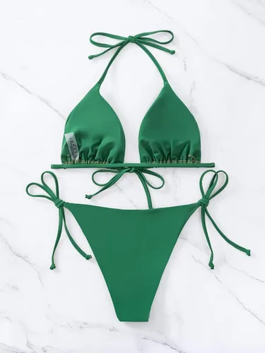 Vista 28 de Rajputana Conjunto de bikini para mujer, traje de baño brasileño de dos piezas con tanga