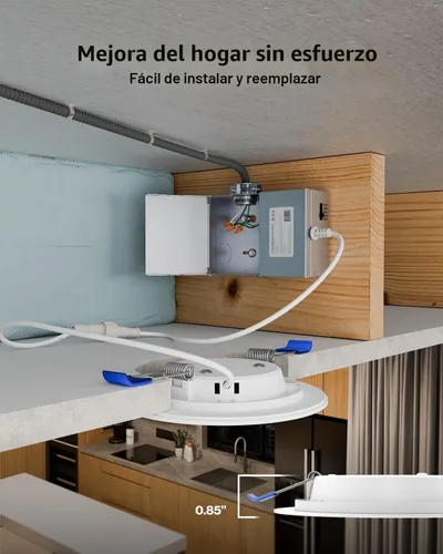 Vista 4 de Sunco - Paquete de 24 luces LED empotrables de 4 pulgadas, luz de techo delgada sin lata, 700 LM, 10W, CCT seleccionable