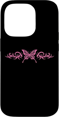 Vista 17 de Pink Butterfly Tattoo Harajuku Grunge Egirl y2k Aesthetic Case for iPhone 17