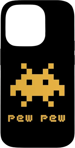 Vista 17 de iPhone 16 Alien Invaders Pew Space 8-bit Retro Video Game Gift Case