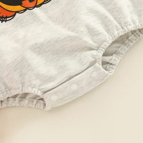 Vista 5 de Conjunto de Halloween para bebé y niña, sudadera de manga larga con estampado de letras, ropa de otoño