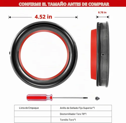 Vista 2 de Parte del contenedor de polvo - Anillo de sellado de repuesto compatible con aspiradora Dyson Cyclone V10 SV12, parte de copa de suciedad