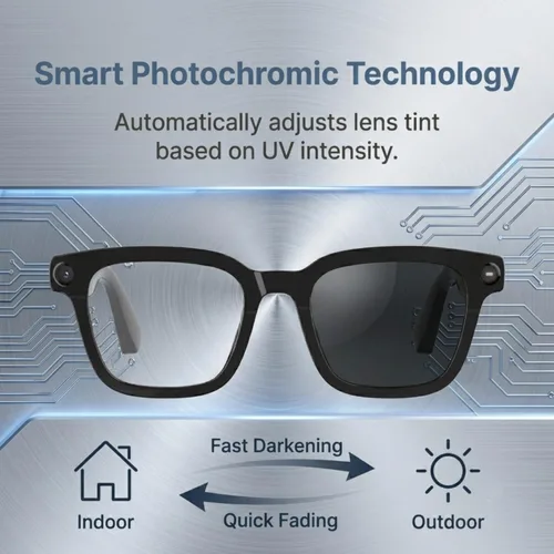 Vista 11 de AI Smart Glasses with Camera, 8MP HD Camera Glasses with Bluetooth