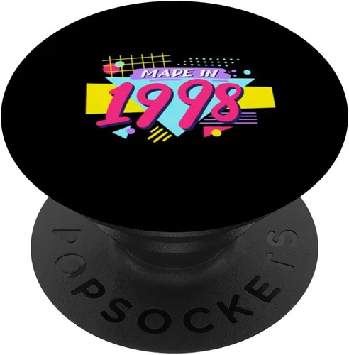 Vista 6 de Made in 1998 90s Nostalgia Retro Vintage 1990s 26th Birthday PopSockets MagSafe PopGrip for iPhone