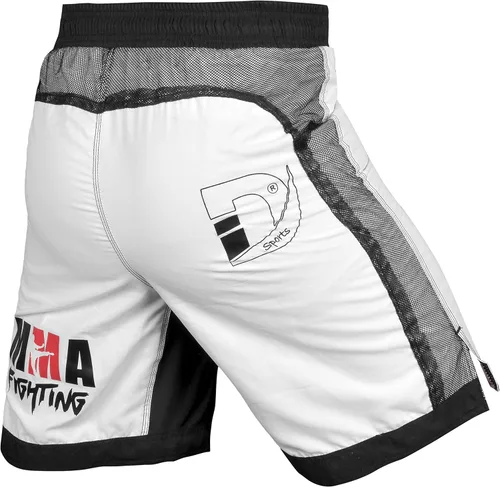 Vista 5 de DEFY Xtreme MMA Fight Shorts UFC Cage Fight Grappling Muay Thai Kickboxing Blanco