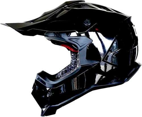 Vista 8 de 1Storm - Casco de motocross para adulto ATV Dirt Bike BMX MX de estilo de pista en montaña JH601; de fibra de carbono negro