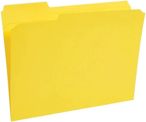 Vista 3 de Staples 508903 Carpetas de archivos con pestañas reforzadas Letra 3 Pestaña Amarillo 100Caja