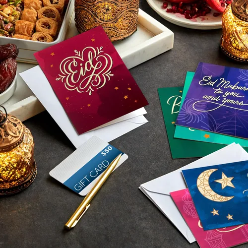 Vista 2 de Hallmark Hilo dorado Eid al-Fitr o Eid Al-Adha tarjetas surtido (36 tarjetas en blanco con sobres)