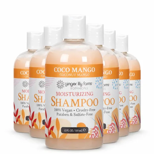 Vista 35 de Ginger Lily Farms Botanicals Champú hidratante para todo tipo de cabello, 100% vegano y libre de crueldad, aroma a pera de manzana, repuesto de 1