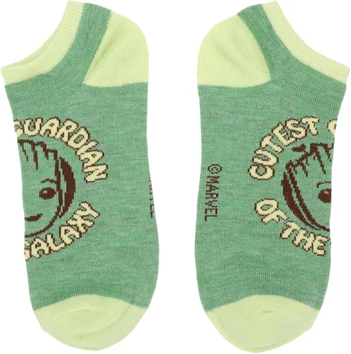 Vista 6 de Bioworld I Am Groot Mischief Mayhem Cuteness - Calcetines tobilleros para mujer (5 pares), Multi colorido