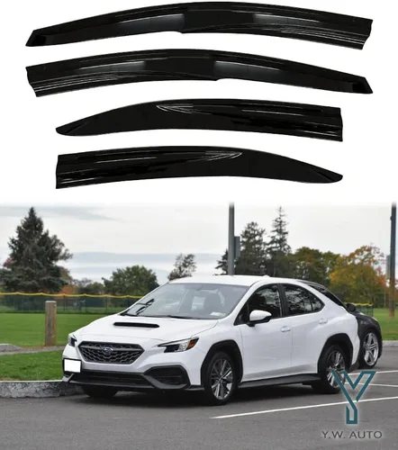 Vista 2 de YW AUTO - Deflectores de visera de ventana, protector de lluvia compatible con Subaru WRX Mugen 2022