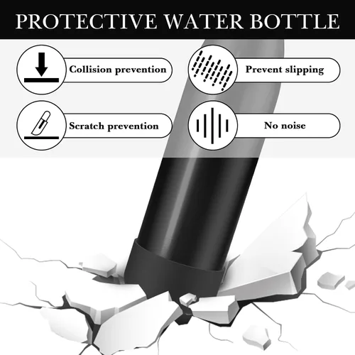 Vista 4 de Linkidea Paquete de 2 botas de silicona negra con forma de cola de 25 onzas, compatibles con botellas de agua originales, BJPKPK, Konokyo, Bogi