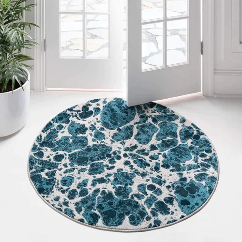 Vista 13 de Unique Loom Oasis Collection - Alfombra de área - Breeze (2 x 3 pies, rectangular, azul/azul marino)