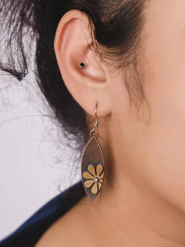 Vista 6 de MINACHI Aretes colgantes estilo hippie, estilo bohemio, vintage, regalo de joyería de verano para mujer, Zinc, No es una piedra preciosa