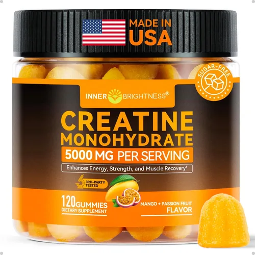 Vista 10 de Gomitas de creatina para mujeres y hombres – 5000 mg de creatina pura monohidrato masticables – Gomitas sin azúcar para el crecimiento muscular