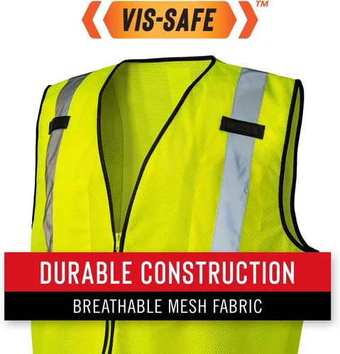 Vista 6 de Coast SV300 - Chaleco de seguridad recargable con luz de alta visibilidad, modo doble, cremallera frontal, 2 bolsillos, 2 pestañas para micrófono