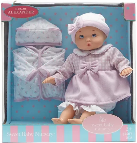 Vista 4 de Madame Alexander Muñeca Sweet Baby Nursery de 12 pulgadas, flores y lazos