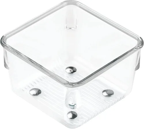 Vista 2 de InterDesign Linus organizador de utensilios para cajones de cocina Linus, Plástico, Transparente, paquete de de 1