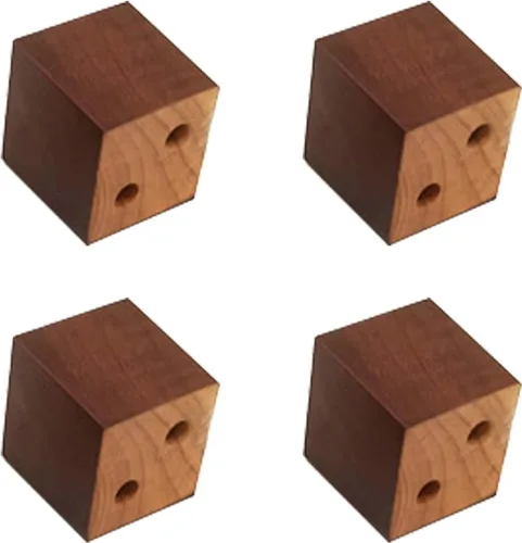 Vista 15 de Muebles de madera maciza de roble con patas elevadas, mesa de sofá y patas de silla, patas de gabinete, patas de bloque de madera, 3