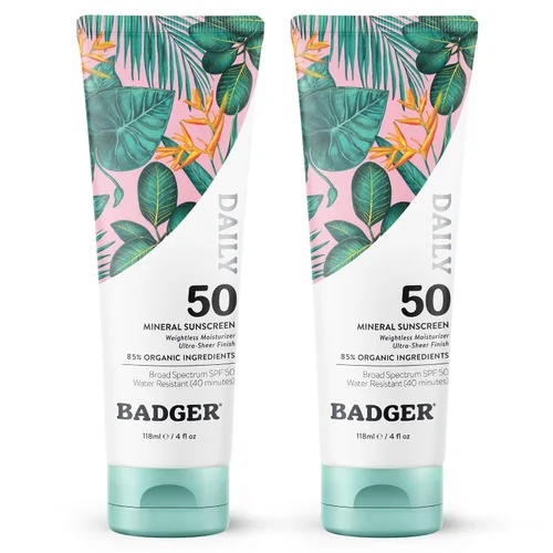 Vista 14 de Badger Combo mineral de protección solar diaria y facial, SPF 30, protectores solares minerales orgánicos ligeros con óxido de zinc, lociones